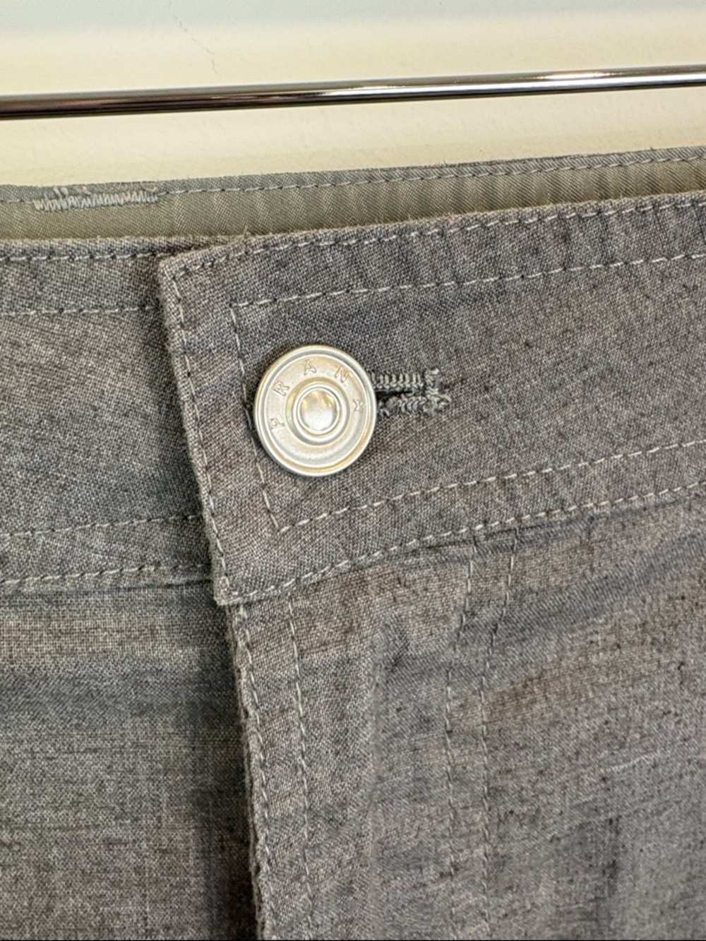 Prana hemp blend Men's Grey Casual Shorts size 34/36 - Picture 4 of 5